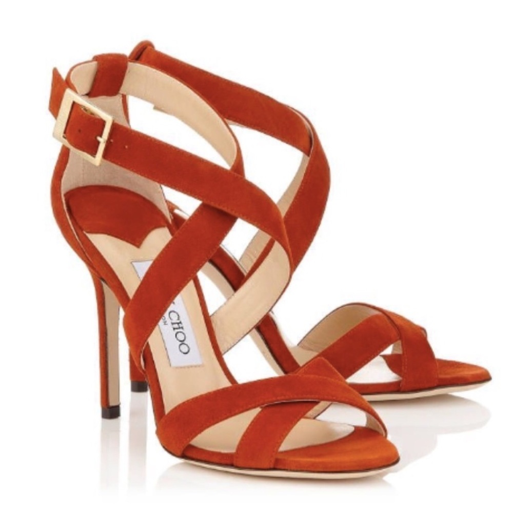 Jimmy Choo Lottie Tabasco Suede Sandals
